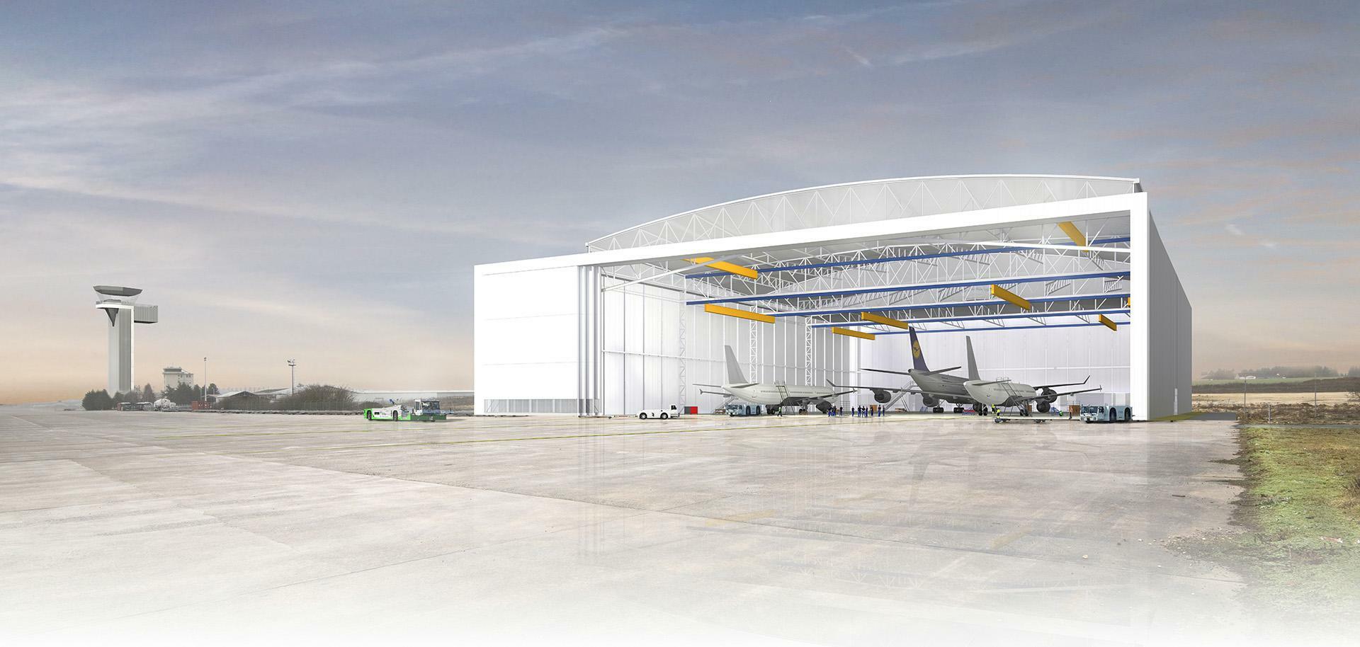 CONSTRUCTION D’UN HANGAR DE MAINTENANCE AÉRONAUTIQUE ET D’UNE TOUR DE CONTRÔLE – CHATEAUROUX (36)